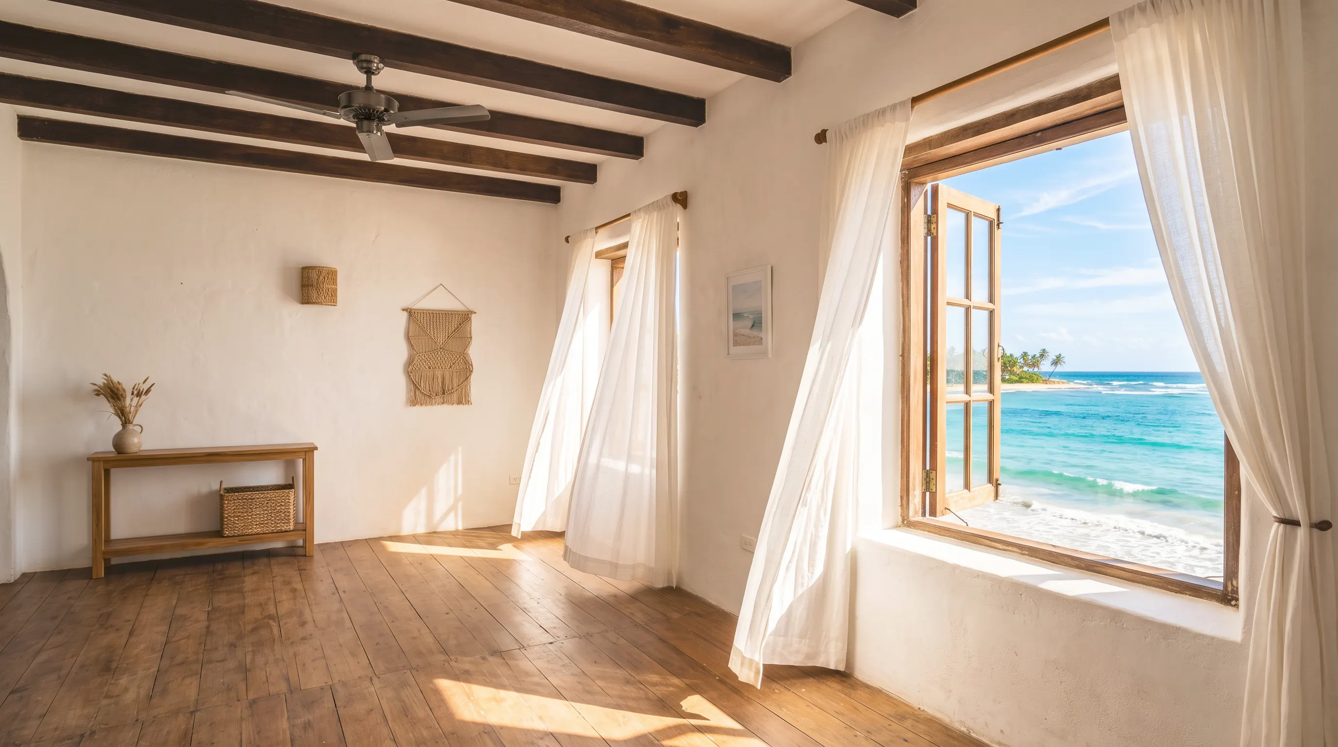 Interior de casa caribeña